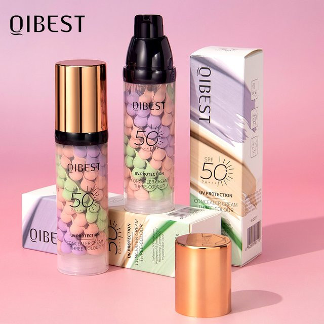 Qibest Three Color Concealer Cream, Glänzend - Bild 1