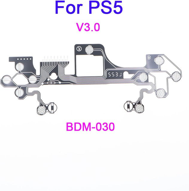TingDong Ersatz-Leitfolie für PS5 V3.0 Controller BDM-030 Flex-Kabel Tastenband Leiterplatte Reparaturteil (50-100 Stück) - Bild 1