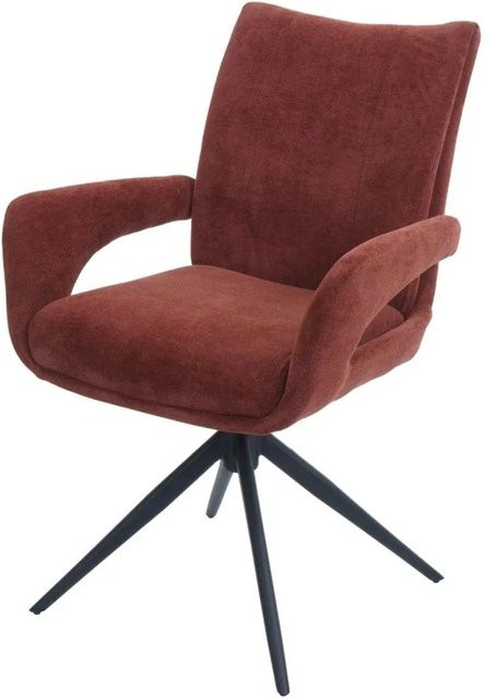 Esszimmerstuhl MCW-O78 in Rotbraun mit Textil Chenille und Auto-Return Funktion - Bild 2