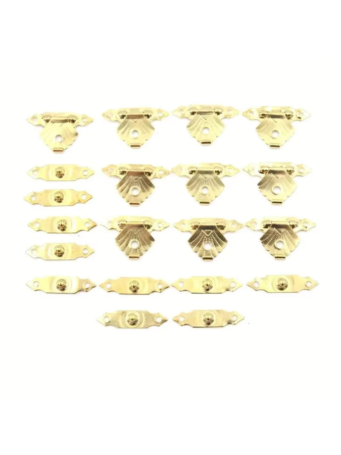5er-Pack Goldene Metallschnallen aus Stahl als Dekorationszubehör für Holzkisten und Geschenkboxen - Bild 2