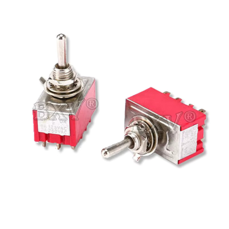 Ibuw Kippschalter 6A 125VAC Rot SMTS-102 3Pin Mini ON OFF SPDT DPDT - Bild 2