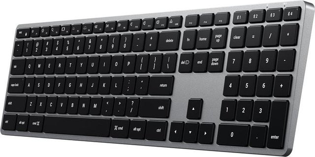 Satechi Slim X3 Bluetooth Tastatur QWERTZ Deutsch Anthrazit mit numerischem Tastenteil und Multimediatasten - Bild 2