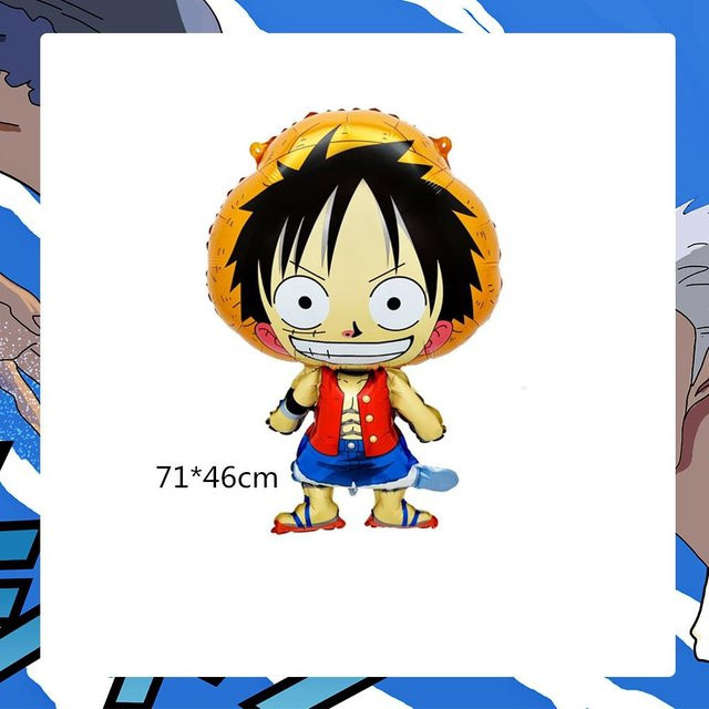 One Piece Geburtsdatum Dekorationsballon Luffy Zoro, Einweg-Feierteller, Banner, Kuchen Dekoration, Geschenktüten, Feierzubehör - Bild 1