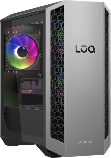 Lenovo LOQ Tower Gaming-PC mit AMD Prozessor, 32 GB RAM, 1 TB SSD und Windows in Schwarz und Grau - Bild 1