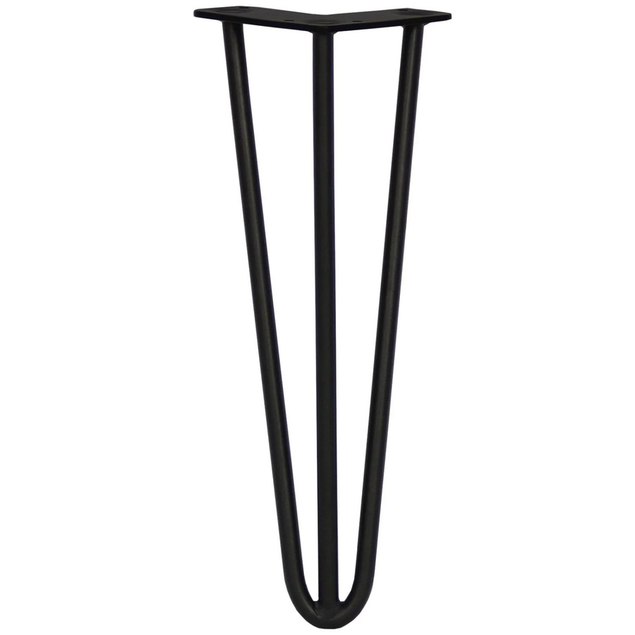 Monstershop Hairpin Tischbeine mit 3 Streben aus Stahl, 4 Stück, Schwarz Matt, Höhe: 35,5 cm - Bild 2
