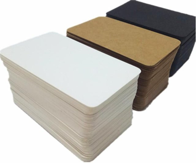 100 Stück leere Spielkarten aus festem Papier für DIY Brettspiele und Postkarten von Binchi Outdoor Product in Weiß und Schwarz - Bild 1