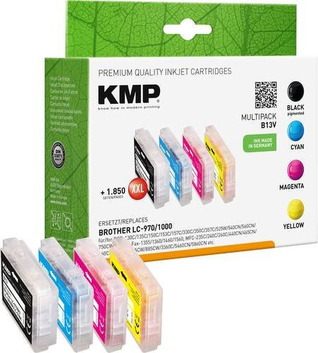 KMP Druckerpatronen Kombi-Pack kompatibel mit Brother LC-970BK, LC-970C, LC-970M, LC-970Y in Schwarz und Multicolor - Bild 1