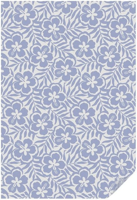 Tulup Fensterfolie Hibiskusblüten mit Sichtschutz Motiv in Blau, B: 100 cm, H: 146 cm - Bild 1