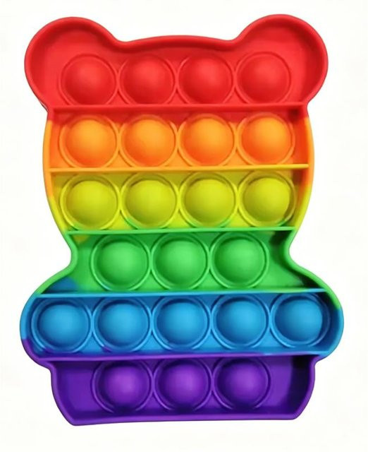 Discover Intime Silikon Eisapfel Pop It Fidget Spielzeug, Regenbogen, Push Bubble - Bild 1