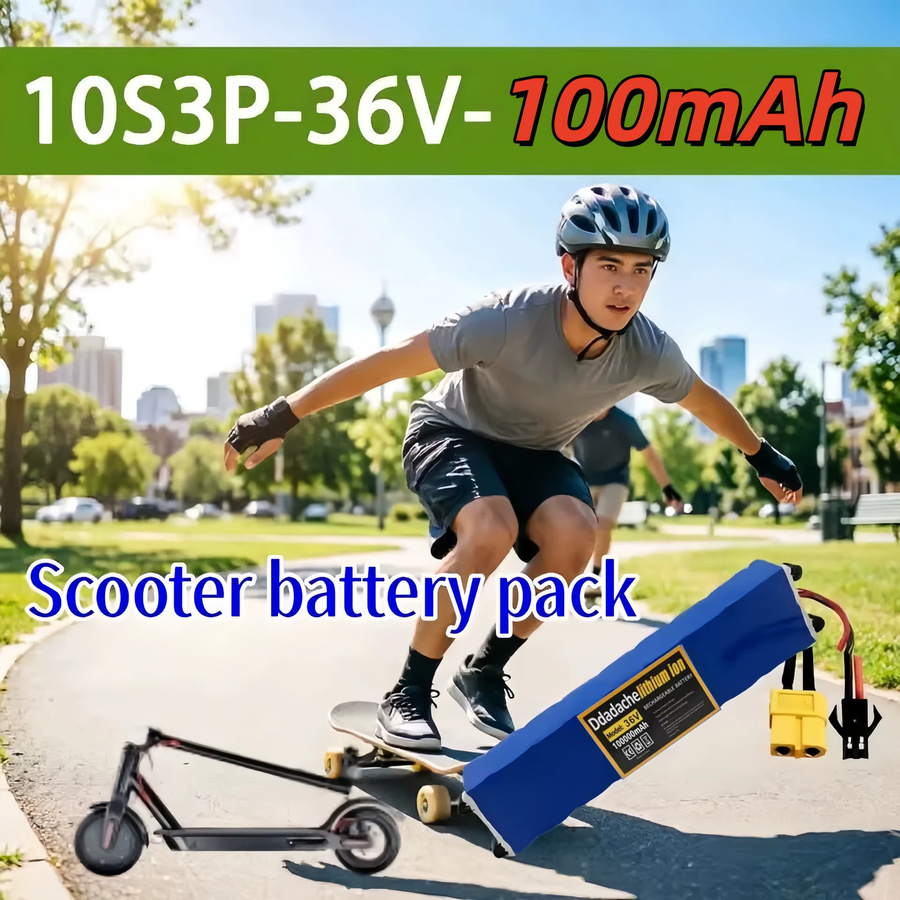 10S3P 36V 100000mAh Elektroroller-Akku aus 18650 Lithium-Ionen-Zellen für M365 in Blau - Bild 6