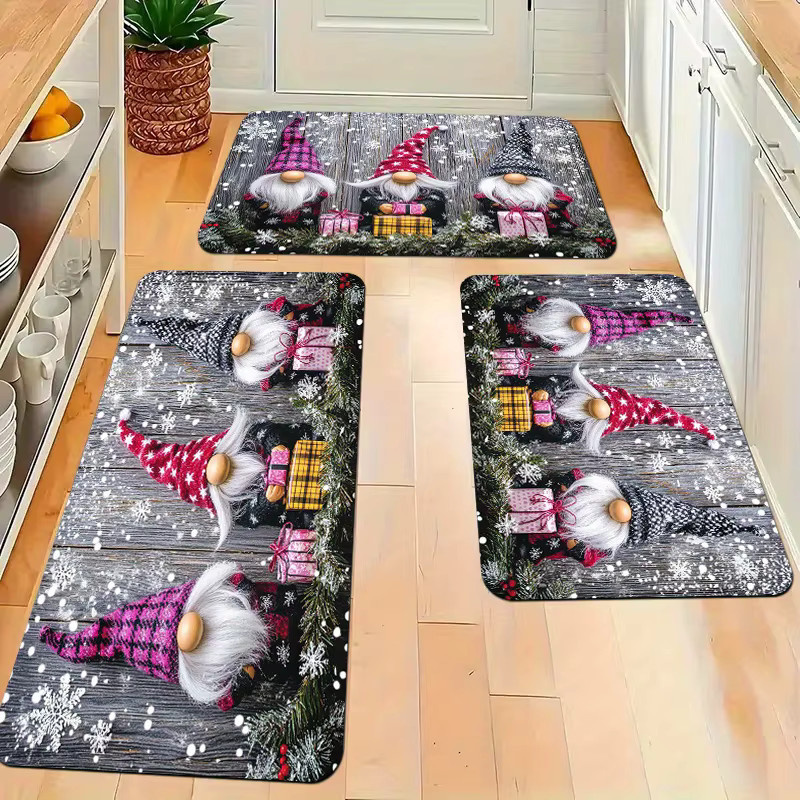 VIKAMA 3er-Set Weihnachtsteppiche und weiche Fußmatten für Küche, Wohnzimmer und Schlafzimmer - Bild 3