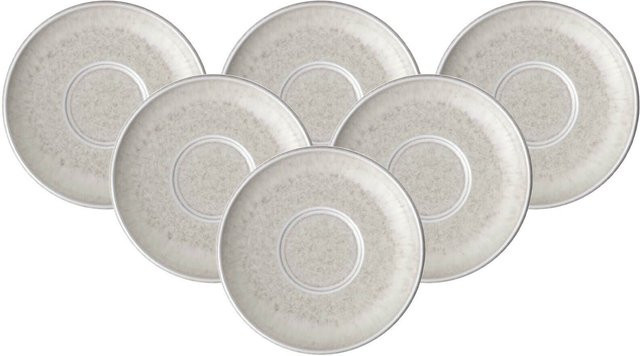 Villeroy & Boch like. Espressountertassen Perlemor Sand aus Porzellan 6er Set Durchmesser: 12 cm - Bild 1