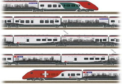 TRIX H0 Hochgeschwindigkeits-Triebzug RABe 501 Giruno der SBB, 1:87 - Bild 1