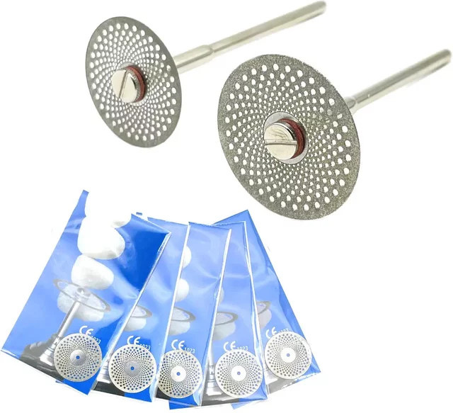 Xceldent Dental Diamant Trennscheiben Set, 5 Stück doppelseitige Körnung, Farbe Silber - Bild 1