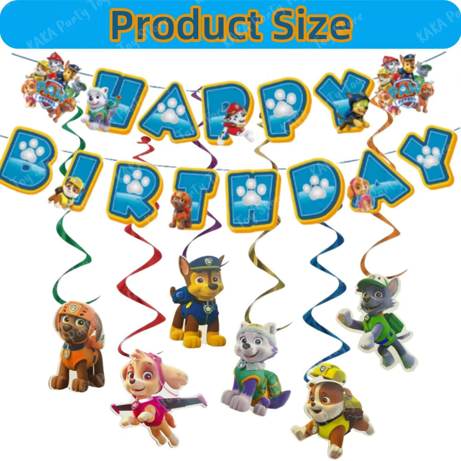 66-teiliges Paw Patrol Geburtstagsdekorations-Set mit Luftballons, Banner, Hintergrund und Tischdecke in Mehrfarbig für Kinderpartys - Bild 3