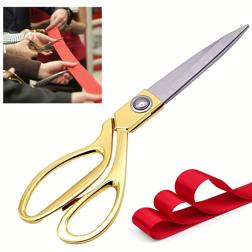 2er-Set Nähschere aus Edelstahl in Gold, 26,7 cm für Schneiderei und Stoffe - Bild 3