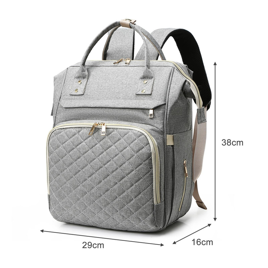 Igeteck Wickeltaschen-Rucksack wasserabweisend in Schwarz - Bild 4