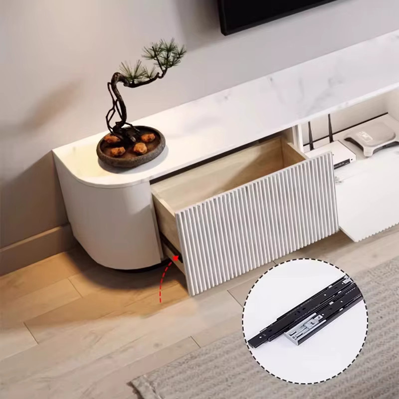 Modernes TV-Sideboard HOUYU in Weiß für Wohnzimmer und Eingangsbereich - Bild 2