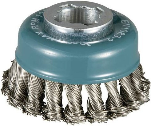 Makita Topfbürste X-Lock D-73330 mit 80 mm Durchmesser für Winkelschleifer in Silber - Bild 1