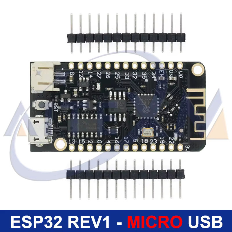 LOLIN32 ESP32 Entwicklungsboard mit WiFi und Bluetooth in Schwarz mit USB-C Anschluss für MicroPython und Arduino - Bild 2
