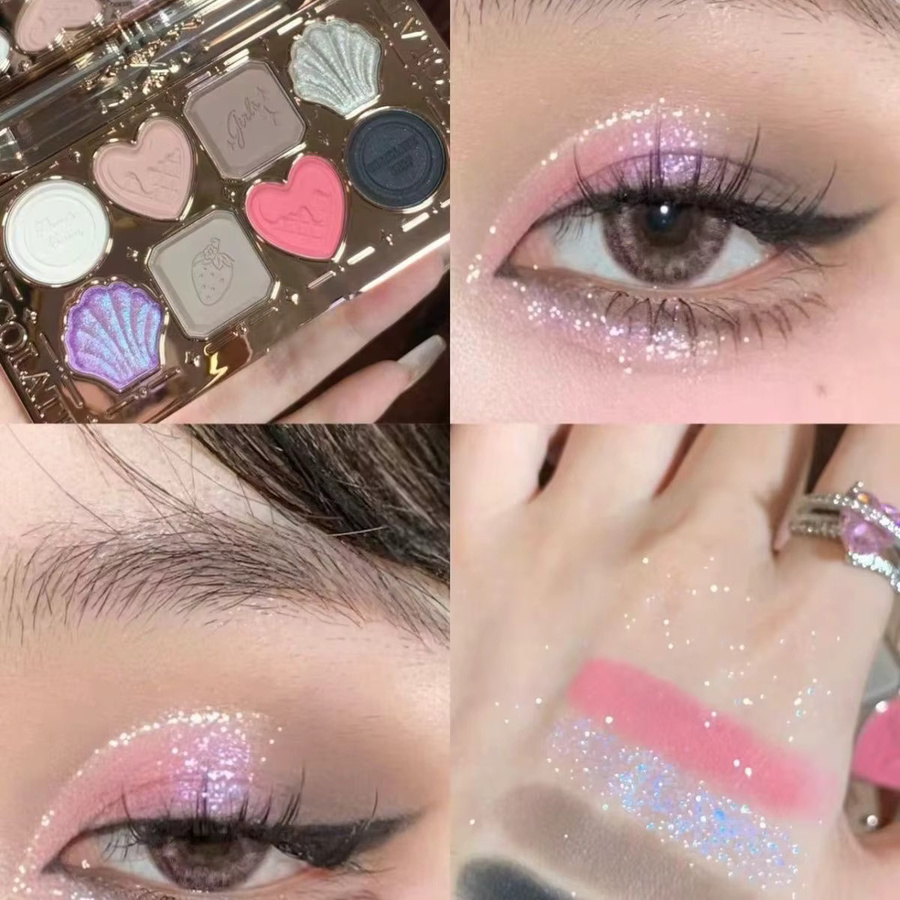 Flower Knows Lidschatten-Palette, 8 Farben, Glitzer-Matt, Vegan - Bild 3