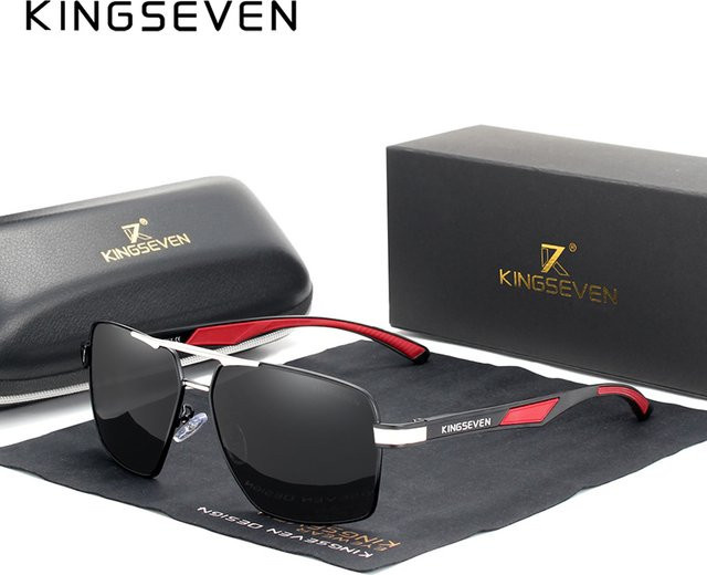 KINGSEVEN Sonnenbrille, Herren, Vollrand, Aluminium, polarisiert - Bild 1