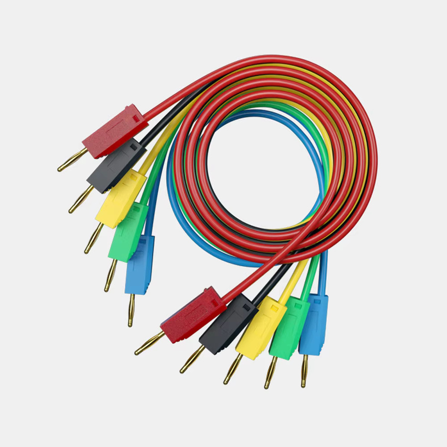 10er-Pack vergoldete Bananenstecker-Verbindung Messleitungen aus Messing in Gold und Multicolour, 2 mm Durchmesser - Bild 1