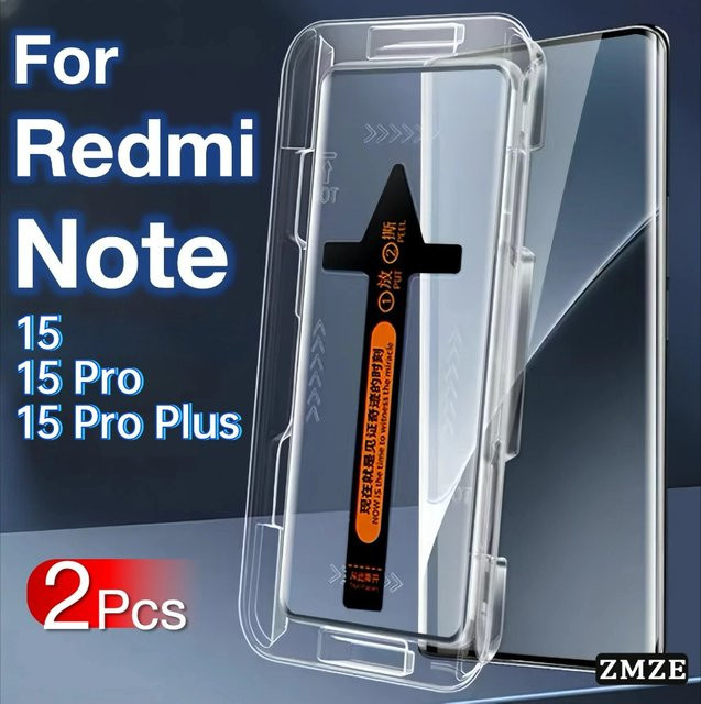 2 Stück transparente Displayschutzfolien für Xiaomi Redmi Note 15 Pro und Note 15 Pro Plus, hochauflösend und kratzfest - Bild 1