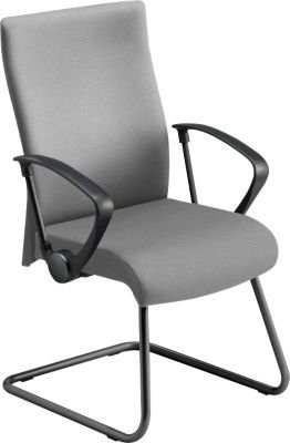 Freischwinger NowyStyl Neo ergonomischer Stuhl mit Armlehnen und Polsterung, schwarz-grau, B: 51,0 cm, T: 44,0 cm, H: 44,0 cm - Bild 1