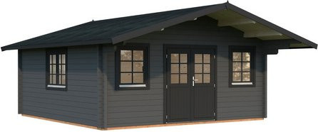 PALMAKO Gartenhaus Helena aus Holz in Grau mit Satteldach und Fußboden, B/T/H: 608 x 672 x 290 cm - Bild 1
