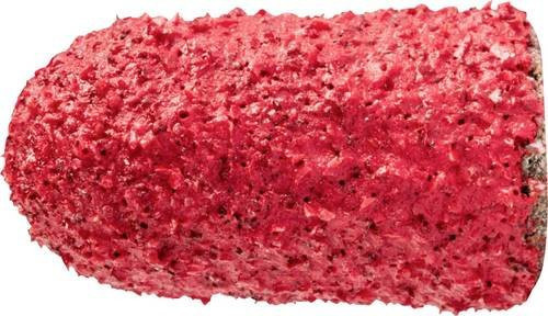 PFERD TOOLS POLICAP Schleifkappe PC Walzenrundform Keramikkorn für Edelstahl, Durchmesser: 5 mm, Höhe: 11 mm, Farbe: Rot, 50 Stück - Bild 1