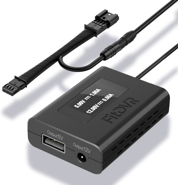 FitDVR Dashcam-Adapter 4-Pin für BMW E-Chassis 2004-2010 mit Regensensor und LED-Anzeige in Schwarz - Bild 1