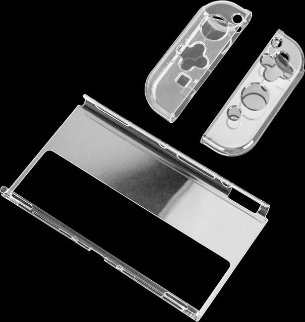 Schutzhülle für Nintendo Switch OLED und Joy-Con in Weiß und Transparent - Bild 1