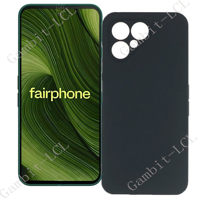 Stoßfeste TPU Schutzhülle für Fairphone 5 und Fairphone 6 in Schwarz - Bild 1