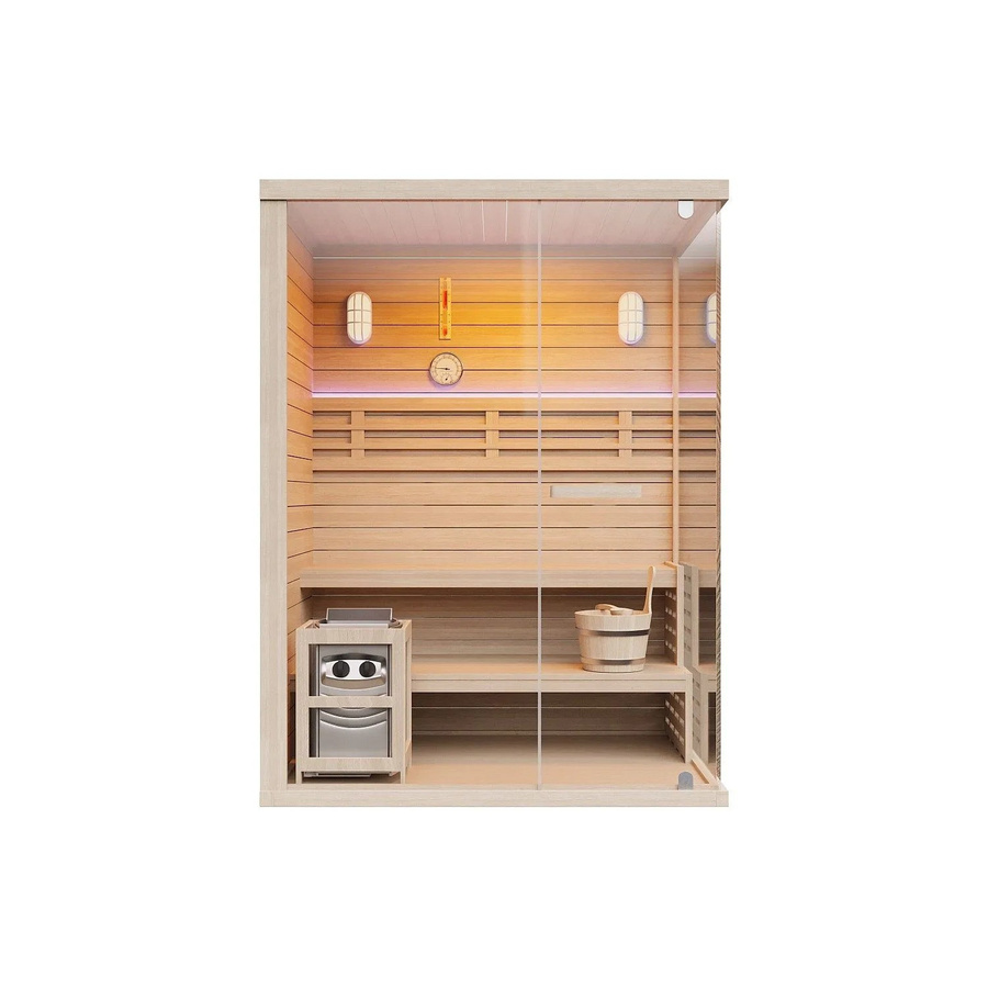 Finnische Sauna Vente-unique Selki in Naturfarben Hell mit einer Breite von 150 cm - Bild 2