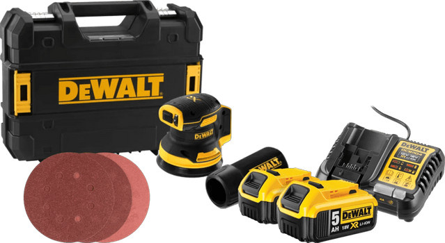 DeWalt XR 18V Akku-Komplettpaket mit 2x 5,0-Ah Akkus in Gelb - Bild 1