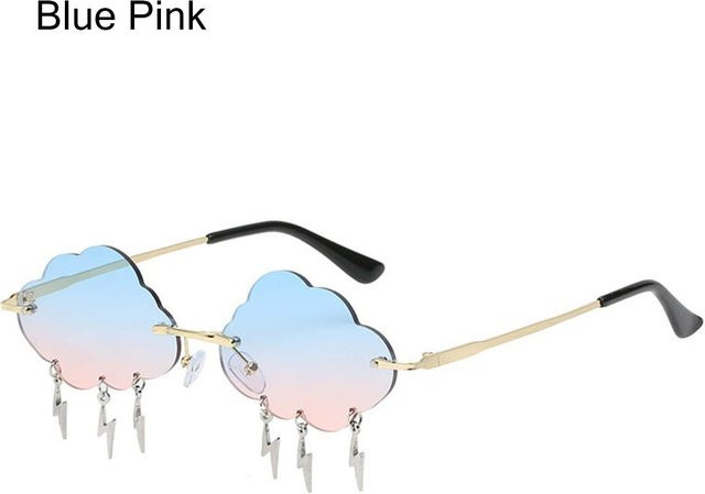 Sonnenbrille Wolken- und Blitzform, randlos, Multicolor, Damen - Bild 1