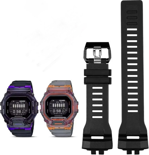 Casio Uhrenarmband Silikon, Schwarz, Herren - Bild 1