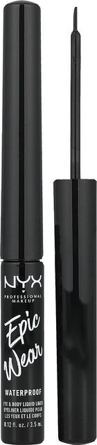 NYX Professional Makeup Epic Wear Eyeliner, 01 Schwarz, 3,5 ml, Matt - Bild 1