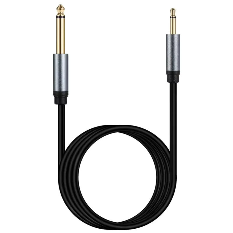 MACDOT Audio-Adapterkabel Mono TS 6,35 mm auf 3,5 mm Klinke, Schwarz - Bild 5