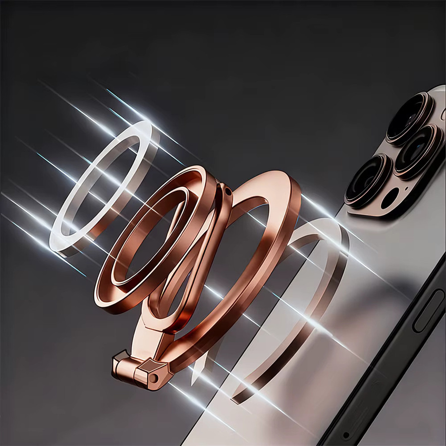 Doppelseitiger magnetischer Saugspiegel mit 3 Abschnitten in Pink und Gold, ultraleicht und ultradünn - Bild 5