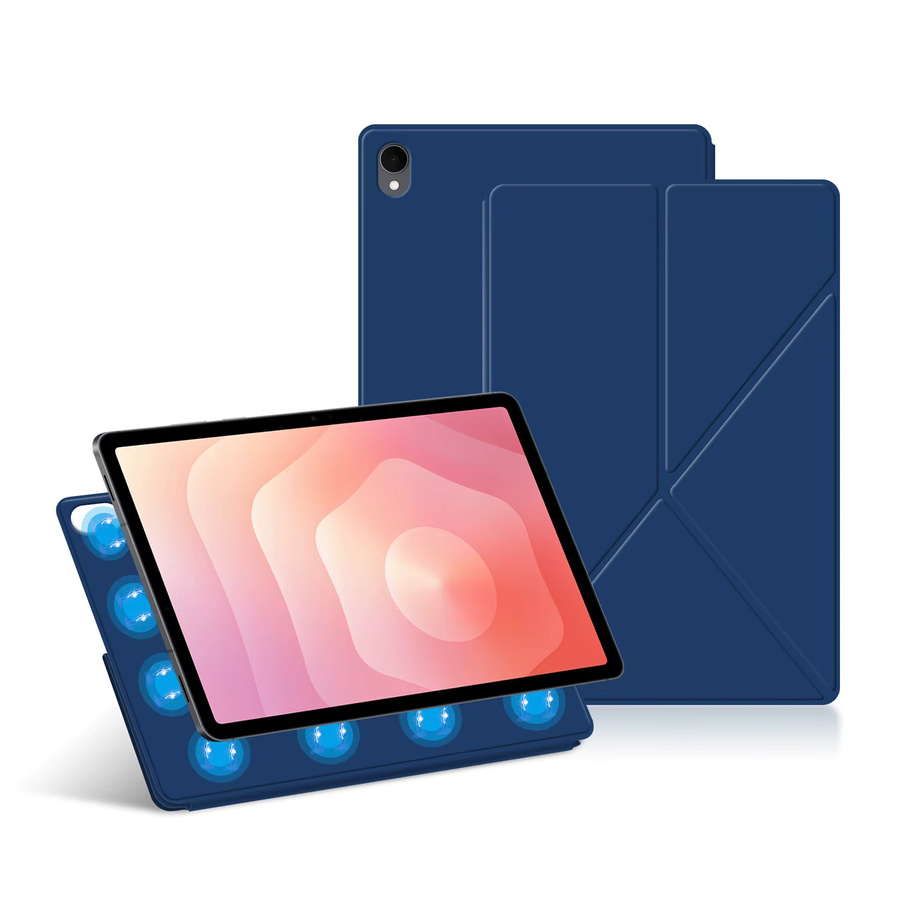 Samsung Galaxy Tab S11 5G Schutzhülle mit Magnetischem Smart Cover und Multi-Falt-Standfunktion in Blau und Lila - Bild 2