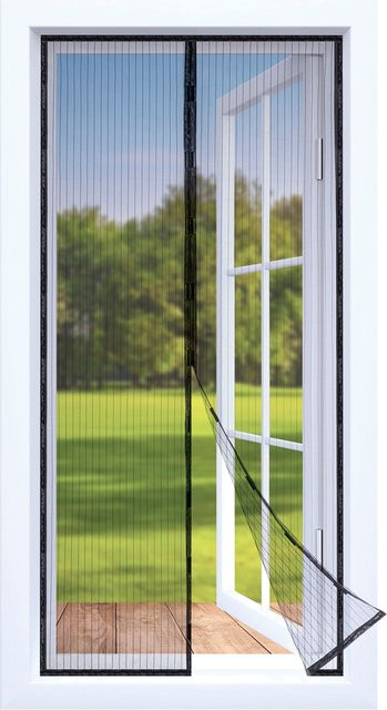 EASYmaxx Moskitonetz Magic Klick, Farbe: Schwarz, B x H: 100 x 210 cm - Bild 1