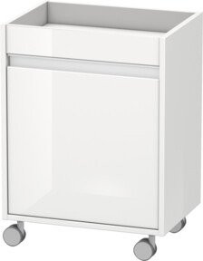 Duravit Rollcontainer Ketho in Weiß Hochglanz mit Tür links, B/T/H: 50 x 36 x 67 cm - Bild 1