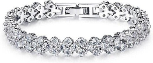 Armband 925 Silber, Moissanite, Weißgold, Damen - Bild 1