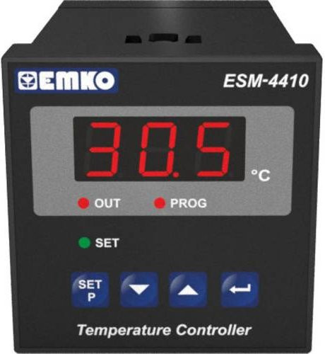 Emko ESM-4410.5.18.0.1/00.00/2.0.0.0 2-Punkt-Regler Temperaturregler NTC -50 bis 100°C Relais 7A, Schwarz, B/T/H: 48 x 48 x 95 mm - Bild 1