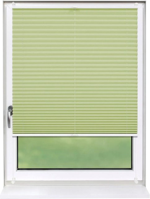 Deco-Raum Plissee Basic Klemmfix Hellgrün blickdicht Breite: 55 cm, Höhe: 150 cm - Bild 1