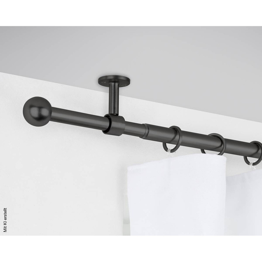 ondeco Stilgarnitur aus Metall in Schwarz, ausziehbar von 120 bis 210 cm, 1 Lauf - Bild 2