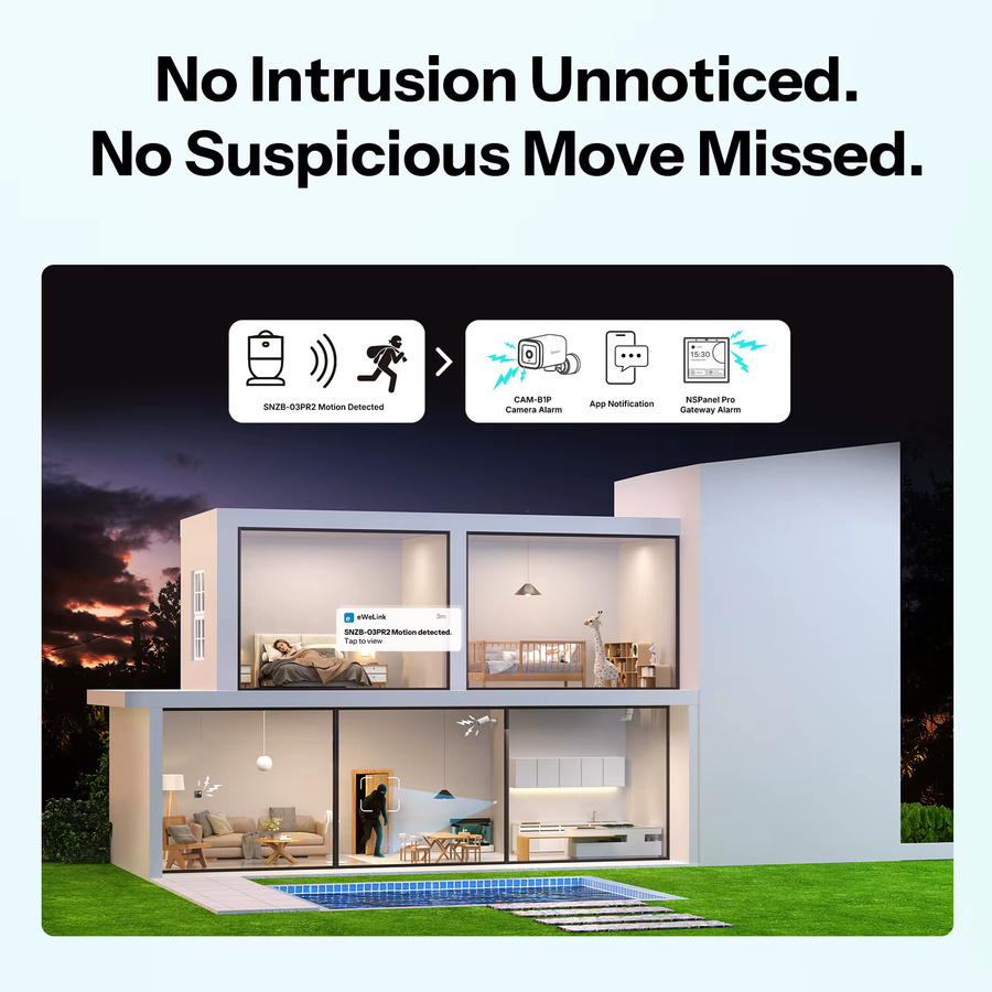 SONOFF SenseGuard Motion Gen2 Zigbee Bewegungssensor mit PIR Bewegungserkennung und einstellbarer Cooldown-Funktion, Weiß - Bild 4