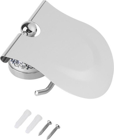 CosyHome Toilettenpapierhalter Wandmontiert mit Abdeckung aus Edelstahl in Silber Grau